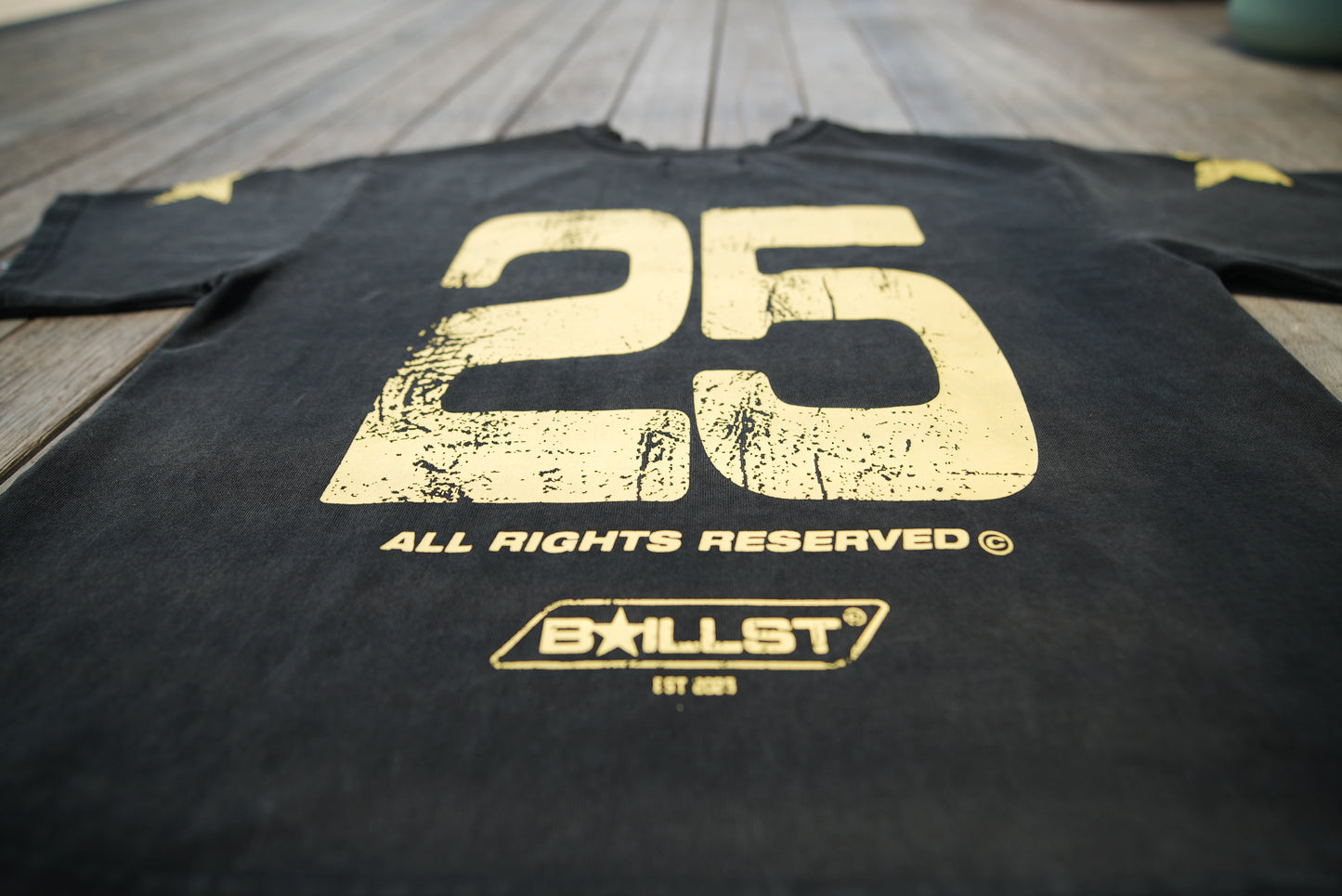 VINTAGE YELLOW PRINT BOX T-SHIRT