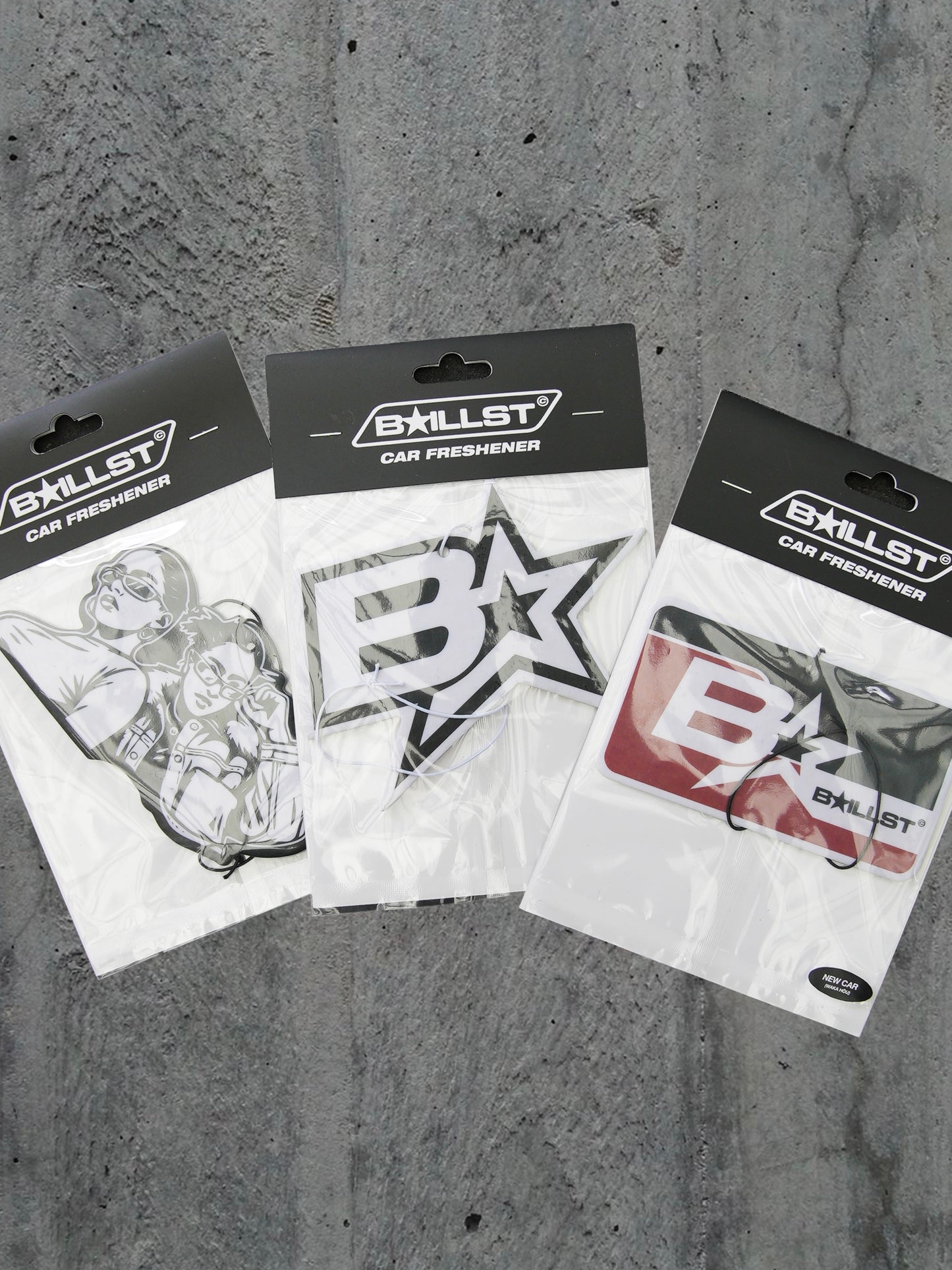 Car Freshener 3-Pack (New Car + Cool Ocean + Black Ice)