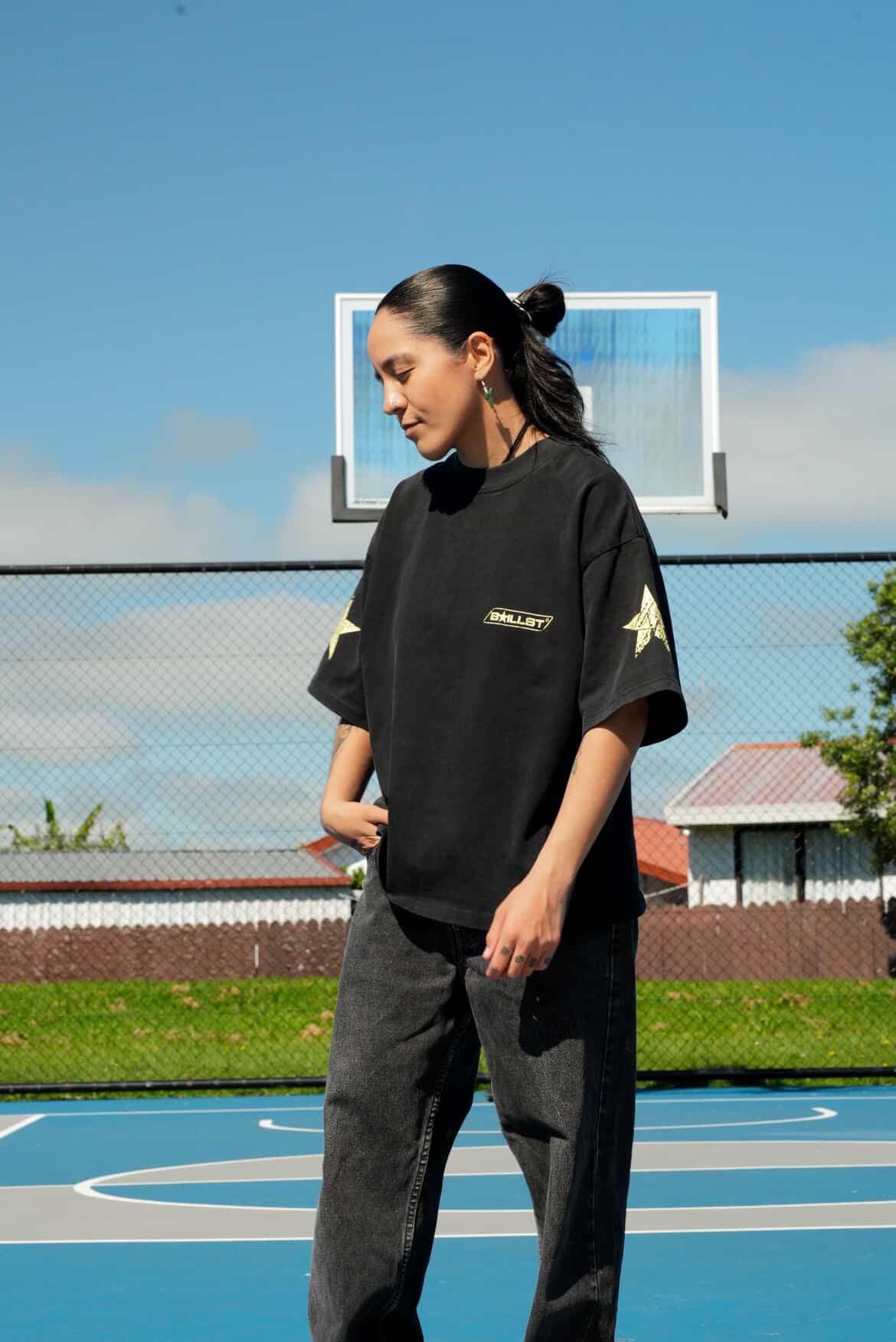 VINTAGE YELLOW PRINT BOX T-SHIRT