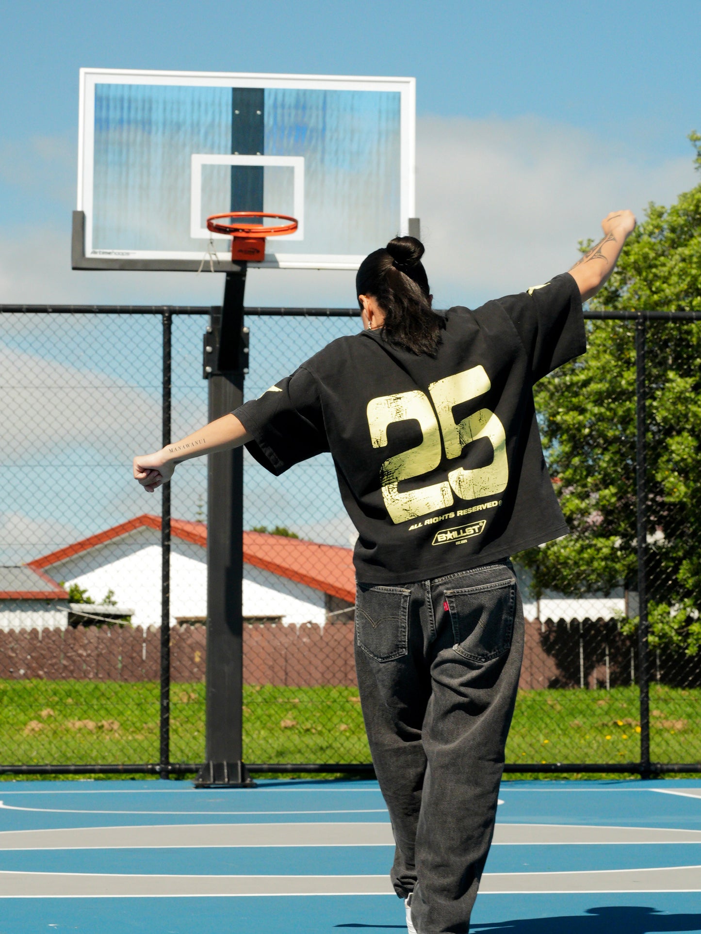 VINTAGE YELLOW PRINT BOX T-SHIRT